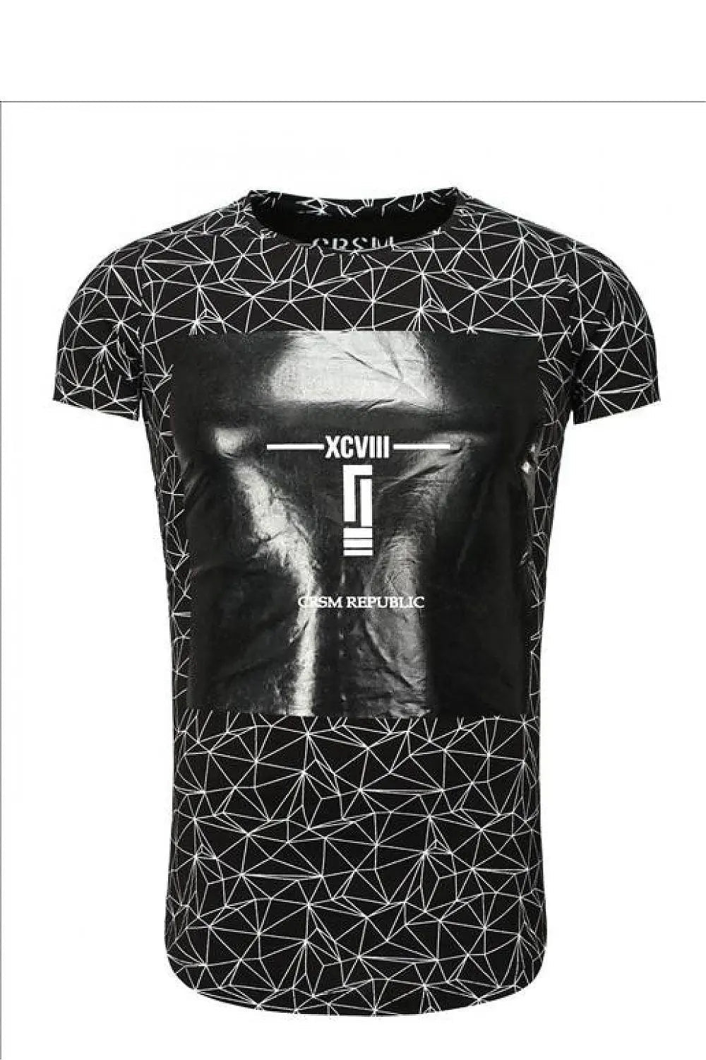 YourNewStyle Men's short-sleeved black T-shirt