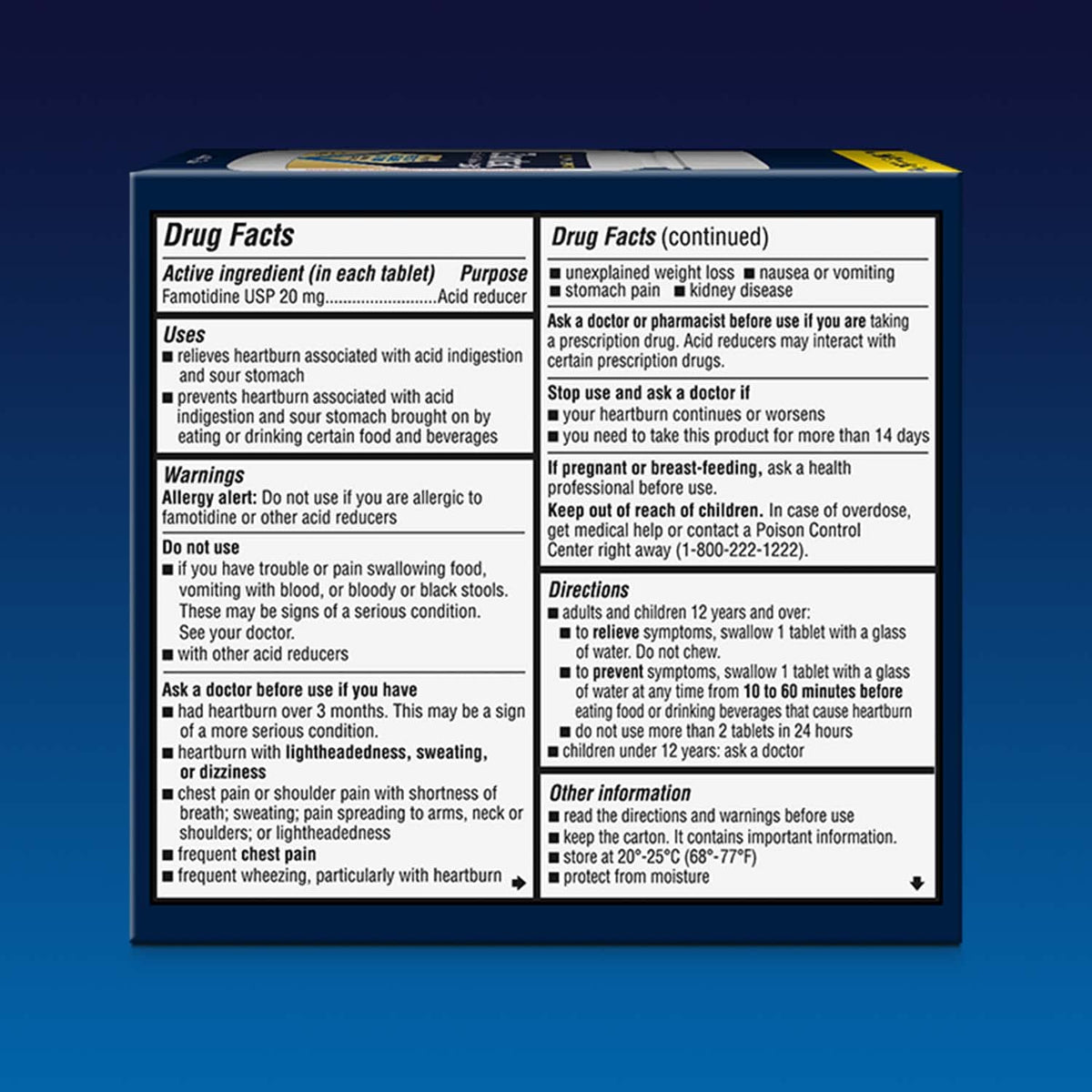Zantac 360 Maximum Strength 20 mg Tablets – 25 Count | Heartburn Prevention & Relief