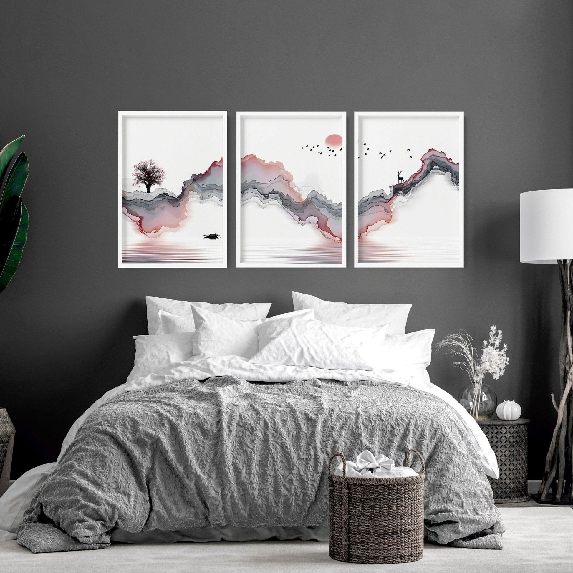 Zen Themed Room decor | set of 3 wall art prints