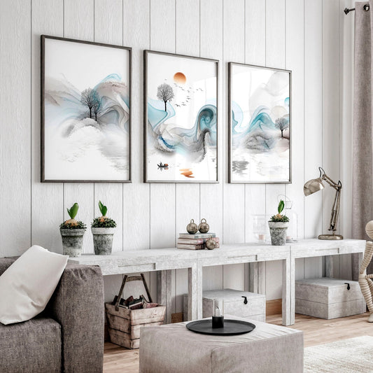 Zen wall art | set of 3 Japanese wall art