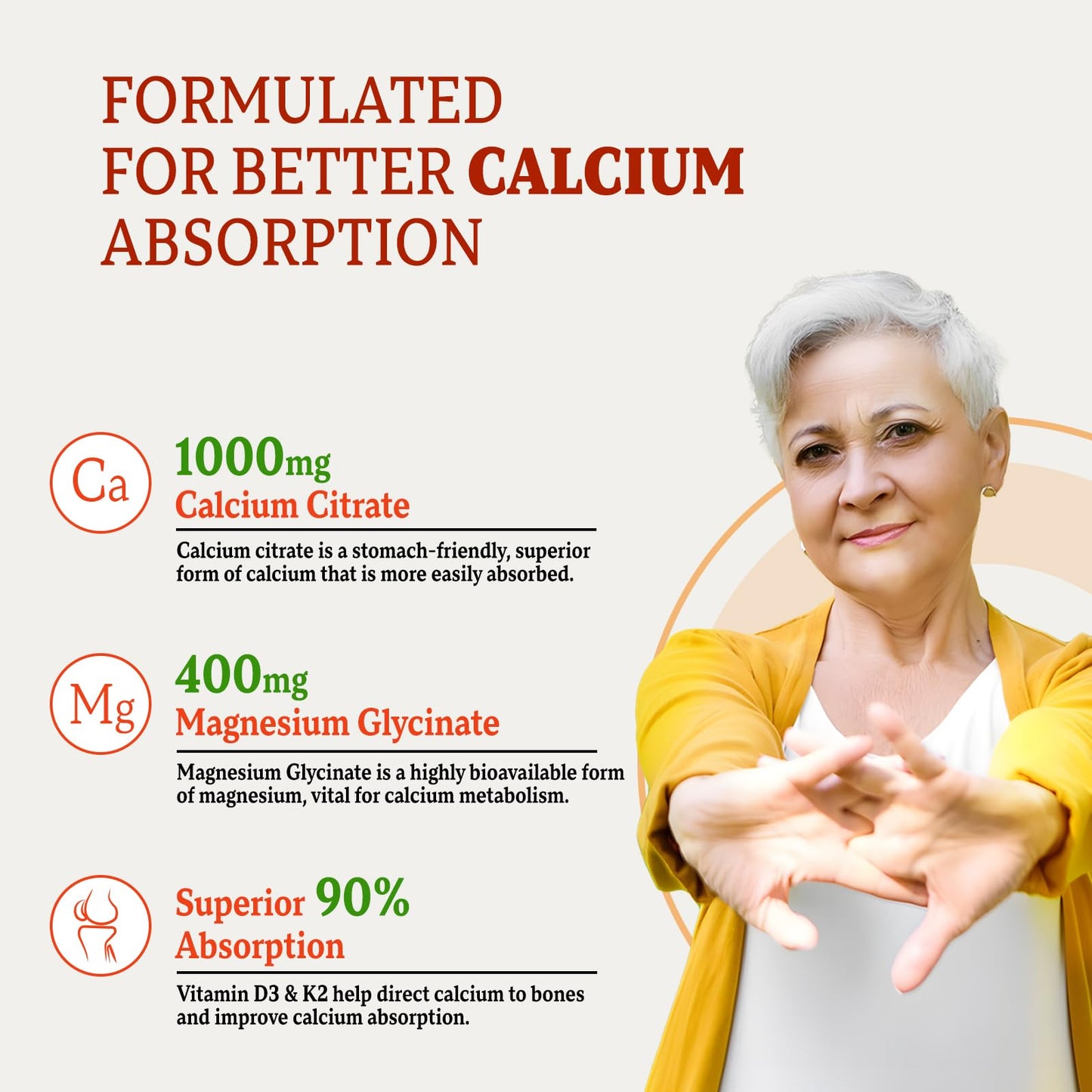 Zetelixia Calcium Gummies for Women & Men – Calcium Magnesium Zinc with Vitamin D3 & K2, Pineapple & Mango Flavor, 60 Count