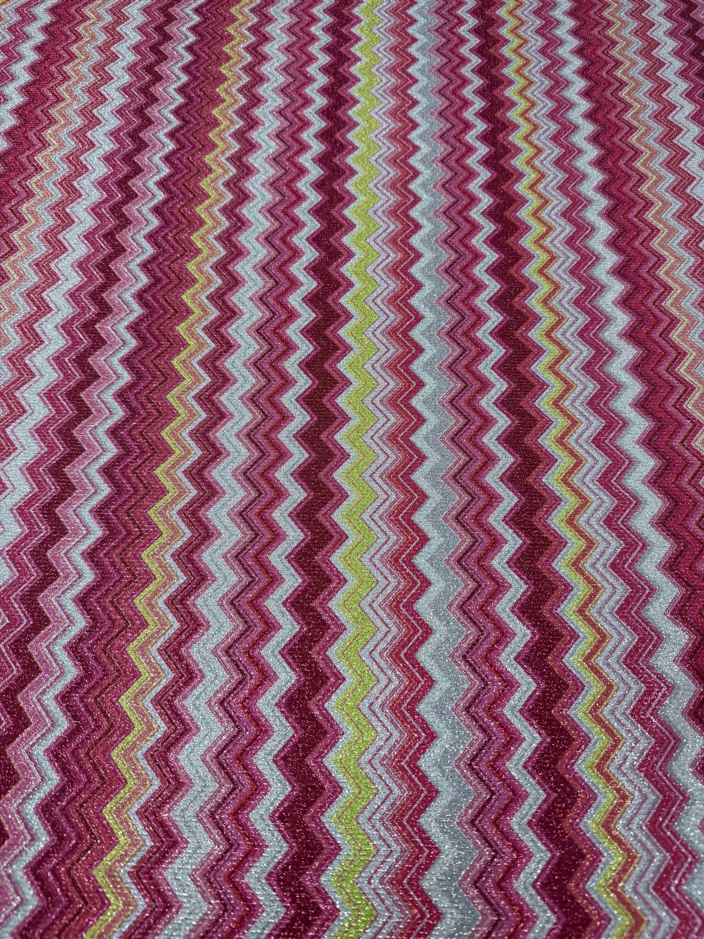 Zigzag Lurex Knit Fabric by the Metre