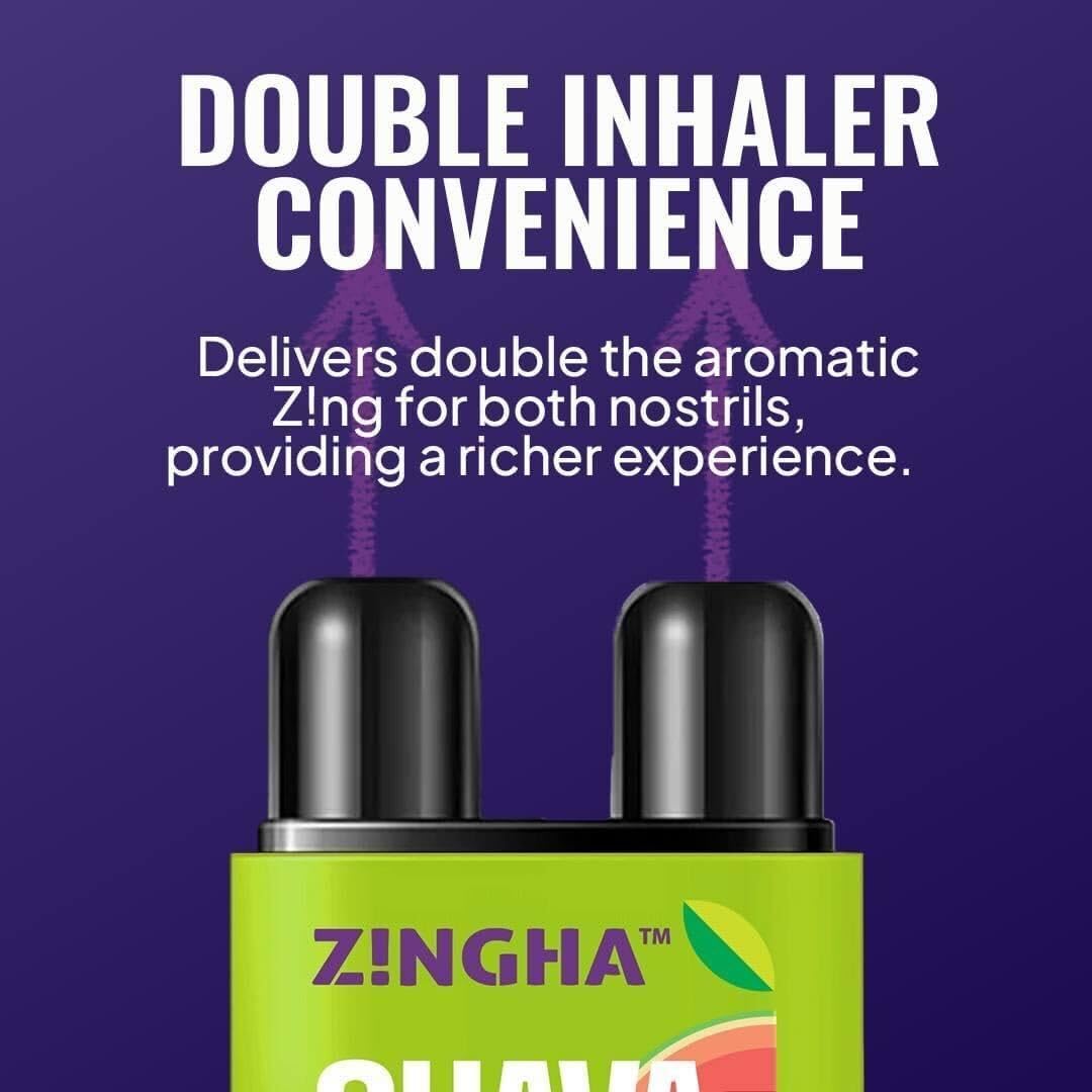 Z!NGHA Natural Aromatherapy Dual Nasal Inhaler Stick – Uplifting Peppermint Eucalyptus Lavender Blend | Portable & Travel-Friendly