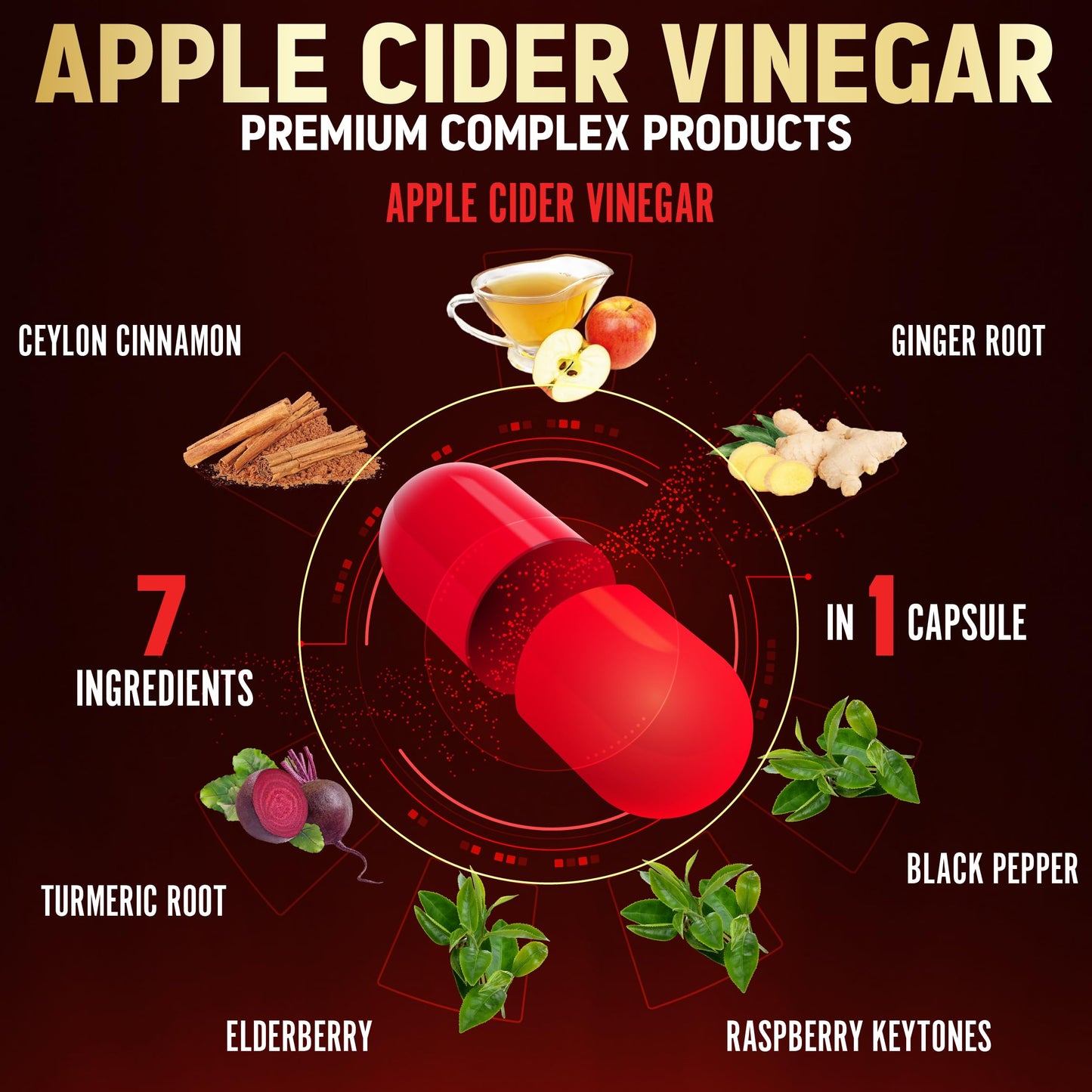 Zolotus 7-in-1 Apple Cider Vinegar Capsules, 3-Month Supply
