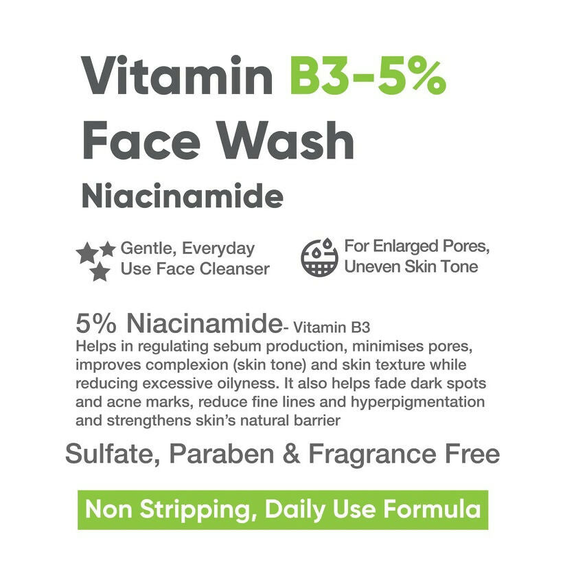 Cos-IQ Vitamin B3-5% Niacinamide Face Wash for Smooth and Even Skin